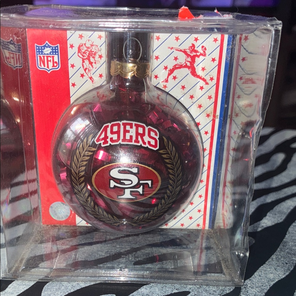 49ers Holiday Ornament - Red and Gold